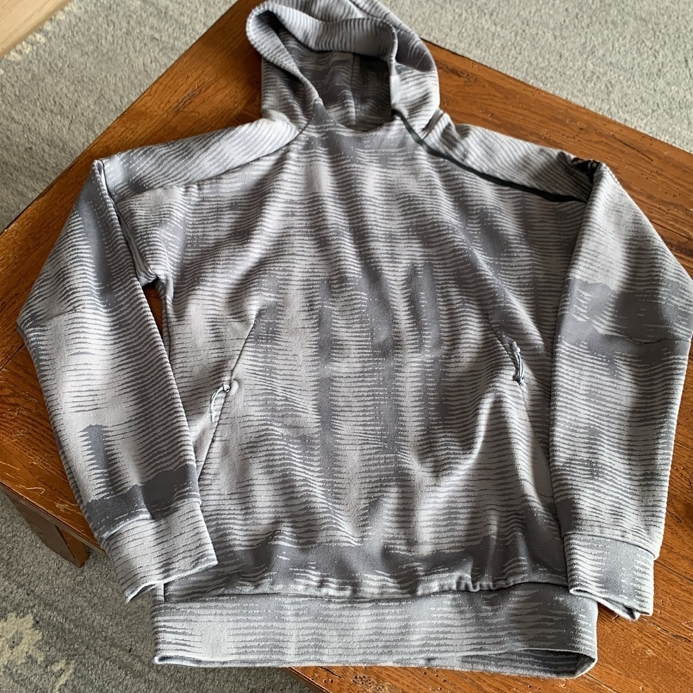 Adidas Z.N.E. Pulse Hoodie Sweatshirt Men’s Gray Heartbeat Texture BS4951 Size S - Picture 13 of 14
